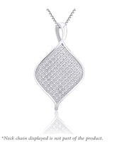 Shimmer Square Pendant Rhodium Plated