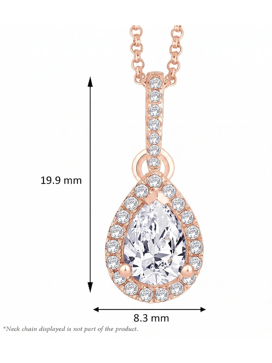 Imperial Teardrop Pendant Rose Gold Plated