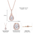 Imperial Teardrop Pendant Rose Gold Plated