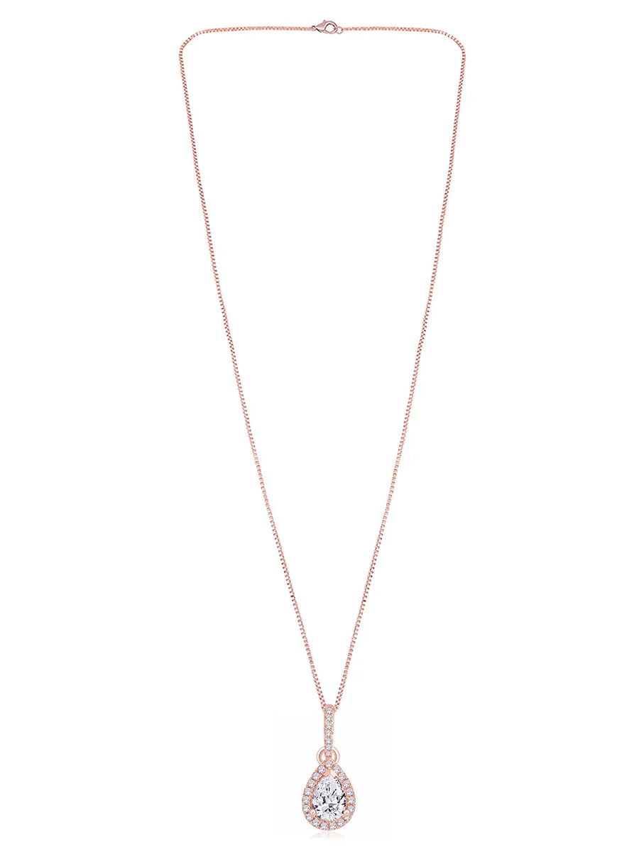 Imperial Teardrop Pendant Rose Gold Plated