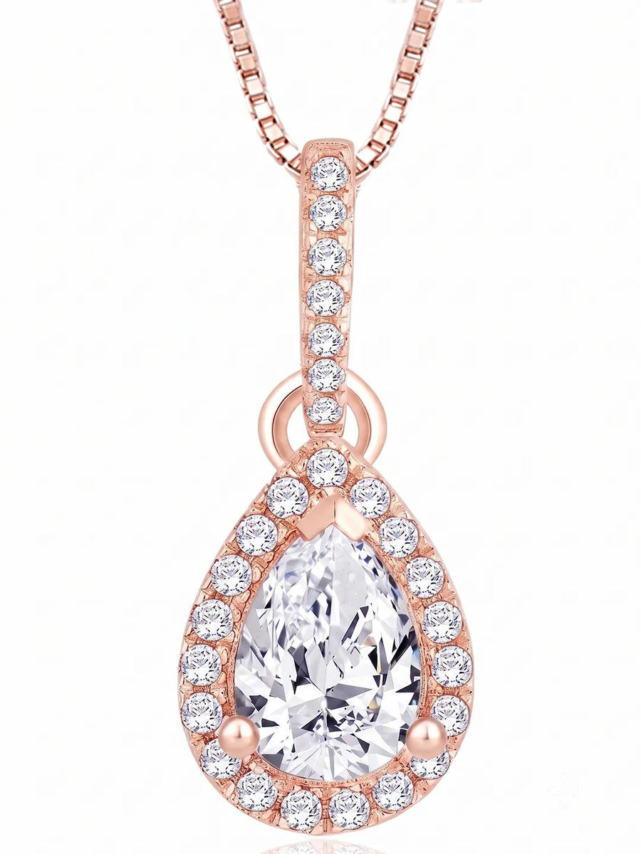 Imperial Teardrop Pendant Rose Gold Plated
