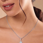 Imperial Teardrop Pendant Rhodium Plated