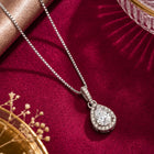 Imperial Teardrop Pendant Rhodium Plated