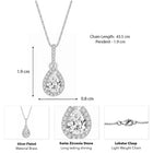 Imperial Teardrop Pendant Rhodium Plated