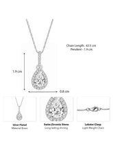 Imperial Teardrop Pendant Rhodium Plated