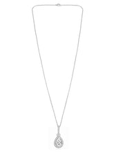 Imperial Teardrop Pendant Rhodium Plated
