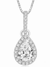 Imperial Teardrop Pendant Rhodium Plated