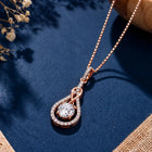 Luxury Teardrop Pendant Rose Gold Plated