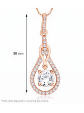 Luxury Teardrop Pendant Rose Gold Plated