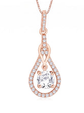 Luxury Teardrop Pendant Rose Gold Plated