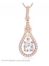 Luxury Teardrop Pendant Rose Gold Plated
