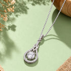 Luxury Teardrop Pendant Rhodium Plated