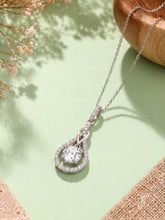Luxury Teardrop Pendant Rhodium Plated