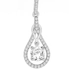 Luxury Teardrop Pendant Rhodium Plated