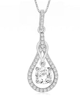 Luxury Teardrop Pendant Rhodium Plated
