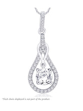 Luxury Teardrop Pendant Rhodium Plated