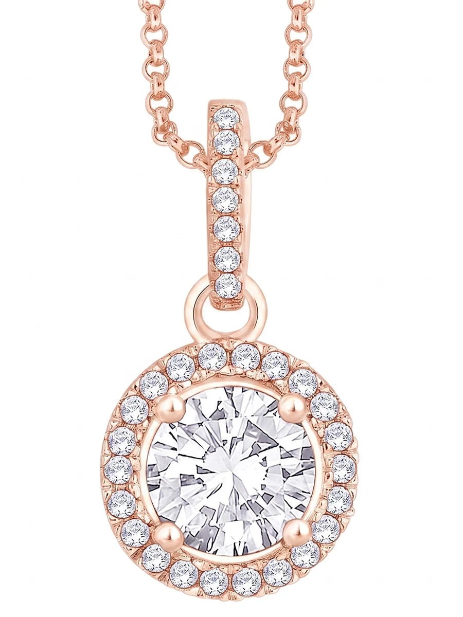 Royal Radiance Pendant Rose Gold Plated