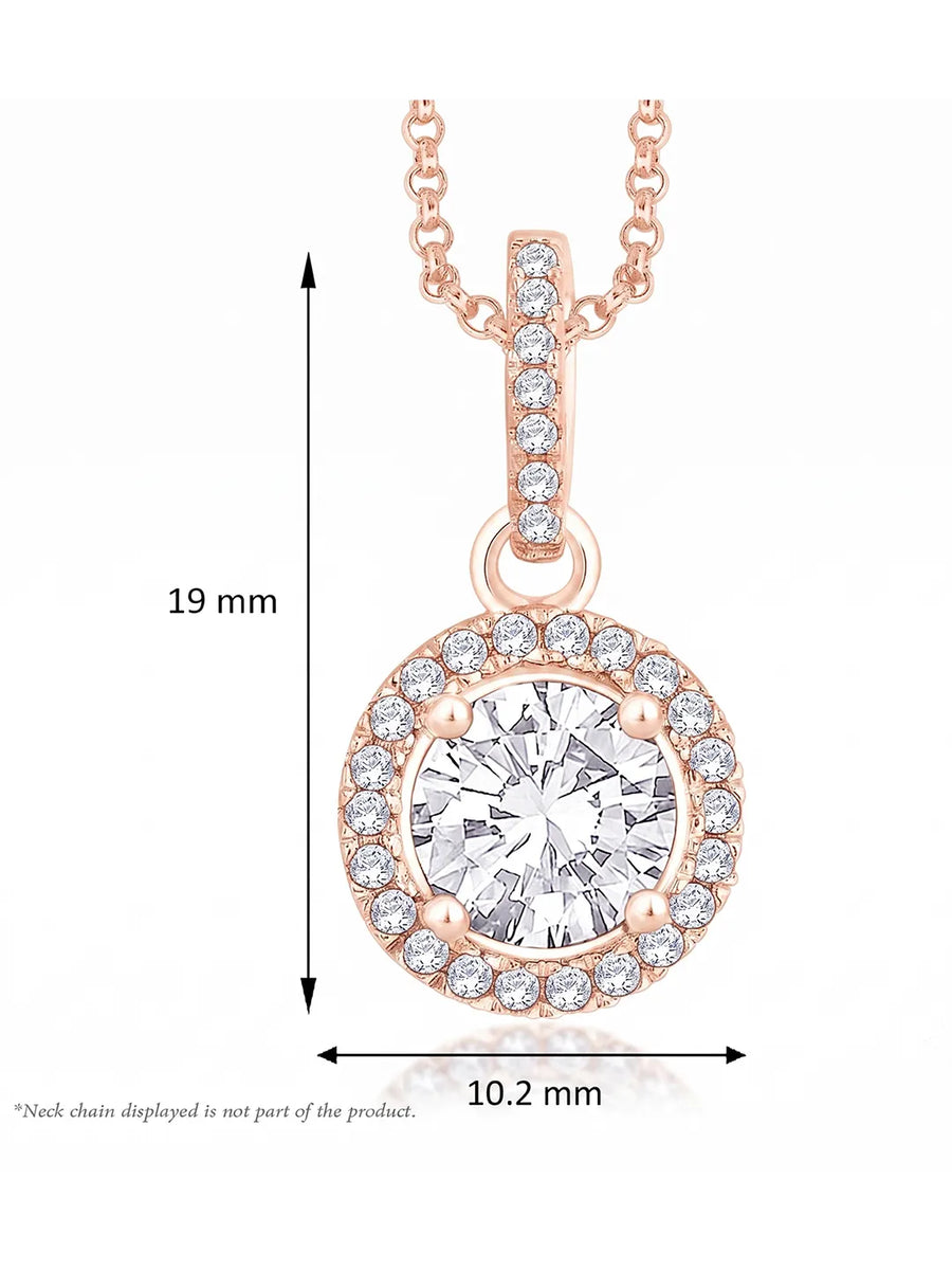 Royal Radiance Pendant Rose Gold Plated