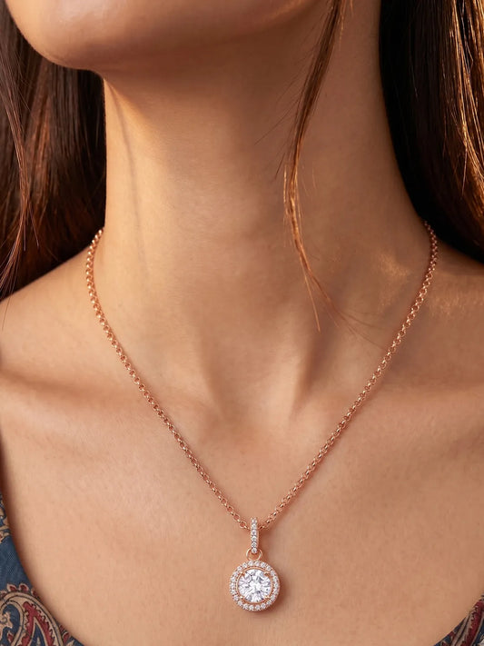 Royal Radiance Pendant Rose Gold Plated