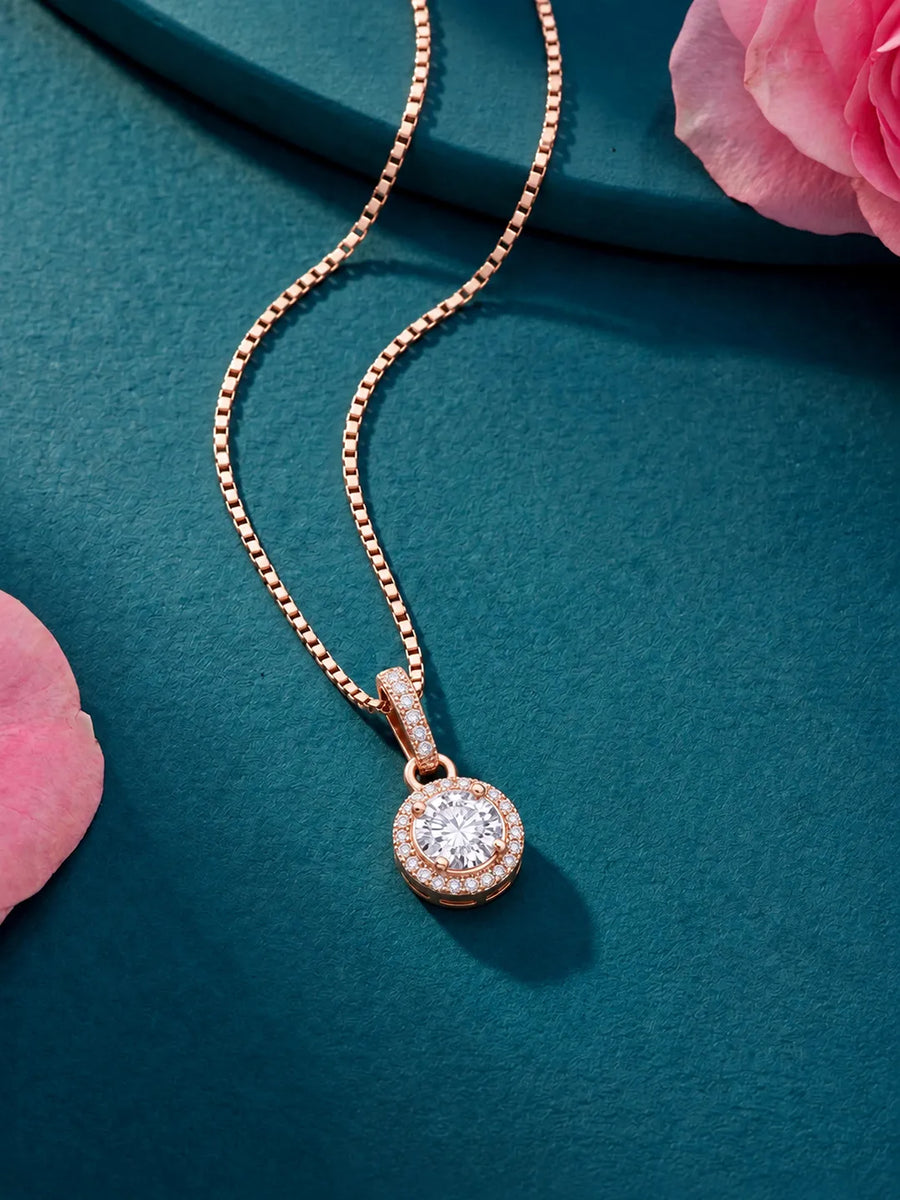 Royal Radiance Pendant Rose Gold Plated