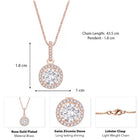 Royal Radiance Pendant Rose Gold Plated