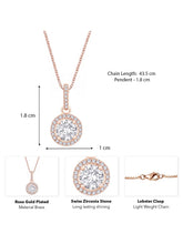 Royal Radiance Pendant Rose Gold Plated