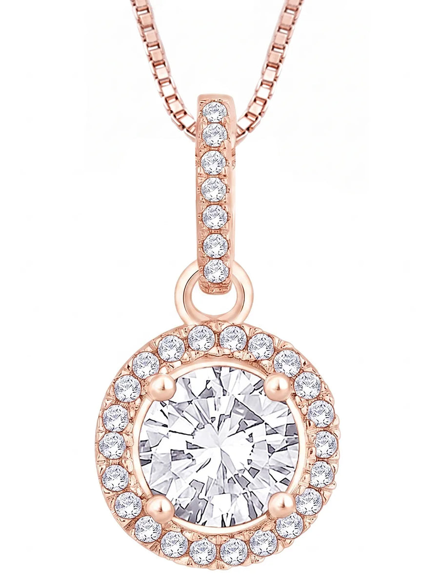 Royal Radiance Pendant Rose Gold Plated