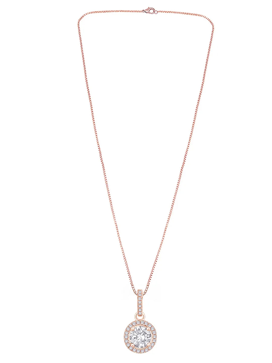 Royal Radiance Pendant Rose Gold Plated