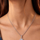 Royal Radiance Pendant Rhodium Plated