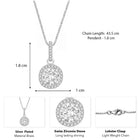 Royal Radiance Pendant Rhodium Plated