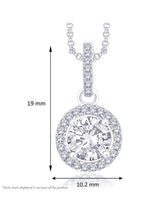 Royal Radiance Pendant Rhodium Plated