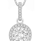 Royal Radiance Pendant Rhodium Plated