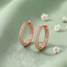 Dazzling Luxe Hoops Rose Gold Plated