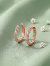 Dazzling Luxe Hoops Rose Gold Plated
