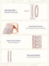 Dazzling Luxe Hoops Rose Gold Plated