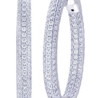 Dazzling Luxe Hoops Rhodium Plated