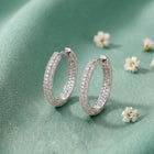 Dazzling Luxe Hoops Rhodium Plated