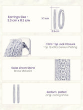 Dazzling Luxe Hoops Rhodium Plated