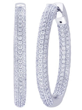 Dazzling Luxe Hoops Rhodium Plated