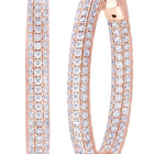 Elite Pave Hoop Earrings Rose Gold Plated