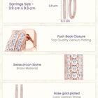 Elite Pave Hoop Earrings Rose Gold Plated