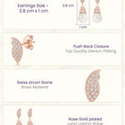 Luminous Pearl Leaf Earrings Rose Gold Plated