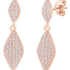 Majestic Leaf Earrings Rose Gold Plated
