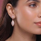 Majestic Leaf Earrings Rose Gold Plated