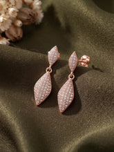 Majestic Leaf Earrings Rose Gold Plated