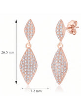 Majestic Leaf Earrings Rose Gold Plated