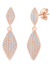 Majestic Leaf Earrings Rose Gold Plated