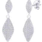 Majestic Leaf Earrings Rhodium Plated