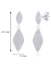 Majestic Leaf Earrings Rhodium Plated