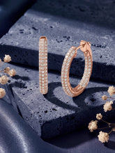Regal Hoop Earrings Rose Gold Plated